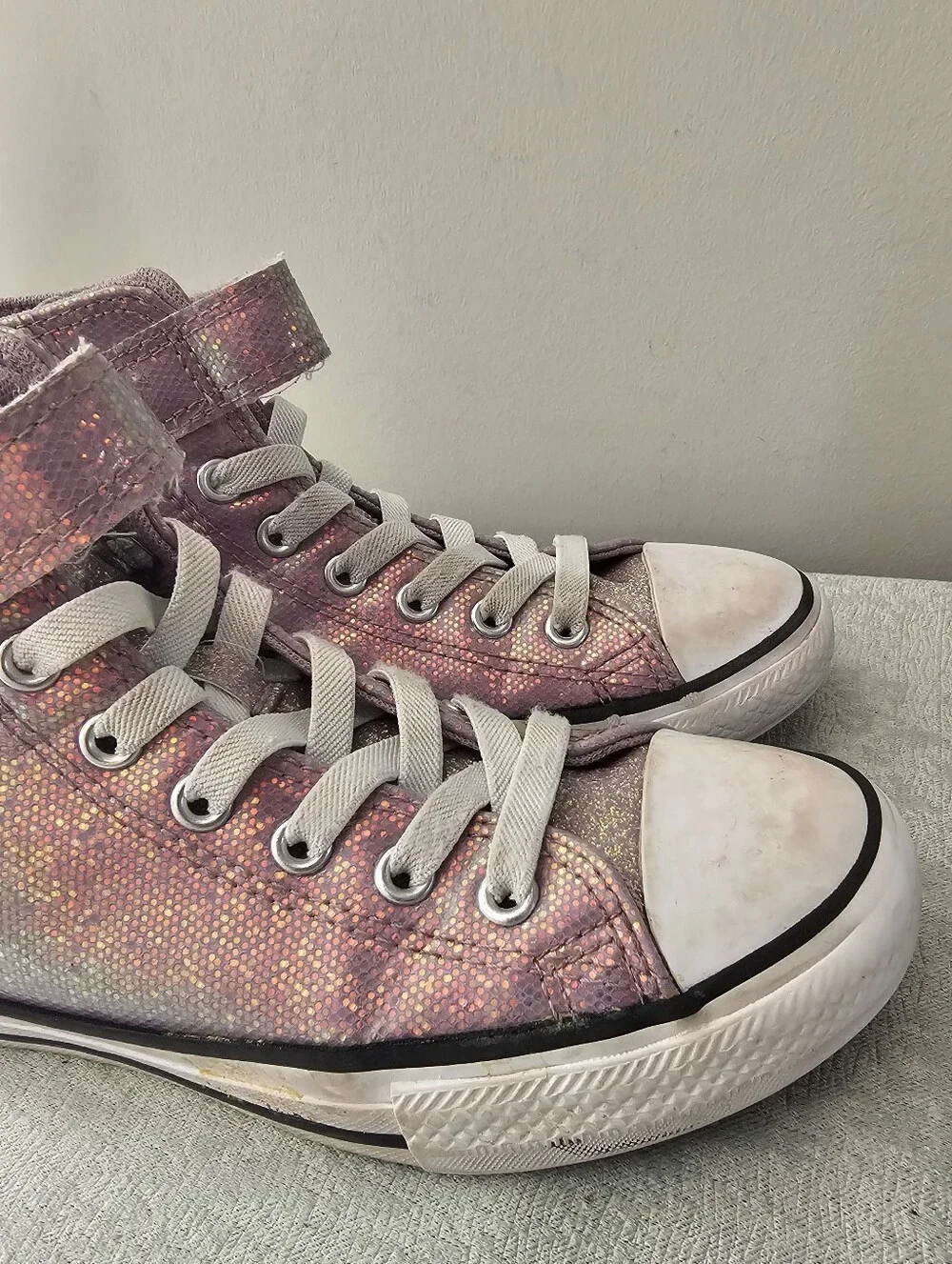 Chuck Taylor All Star Glitter Purple Casual High Top Sneakers